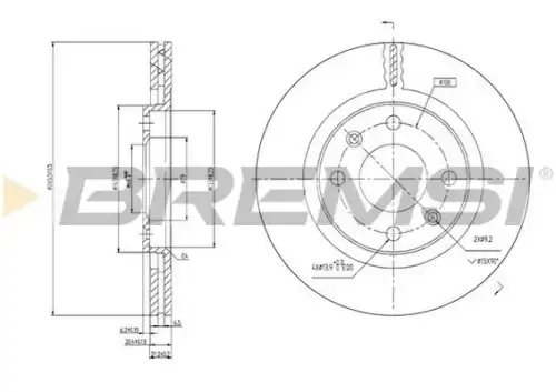 Тормозной диск CD6192V BREMSI
