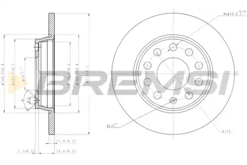 Тормозной диск CD7425S BREMSI