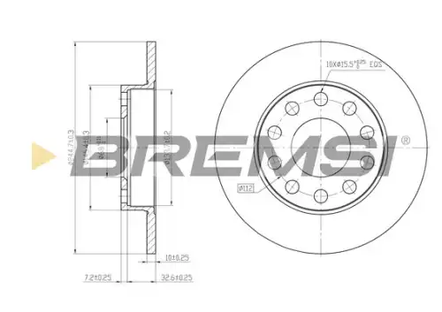 Тормозной диск CD7709S BREMSI