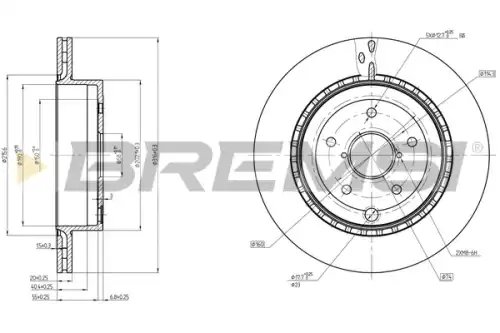 Тормозной диск CD8140V BREMSI