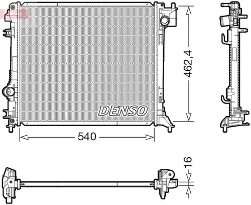 Радиатор системы охлаждения двигателя DENSO DRM46062