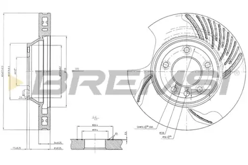 Тормозной диск CD7408VLS BREMSI