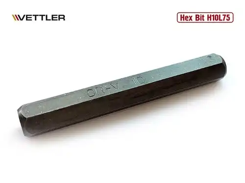 Бита шестигранная H10L75 длина 75 мм VETTLER