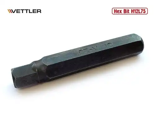 Бита шестигранная H12L75 длина 75 мм VETTLER