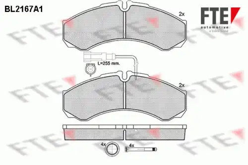 Тормозные колодки дисковые FTE BL2167A1
