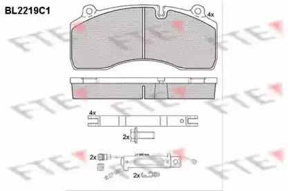Тормозные колодки дисковые FTE BL2219C1