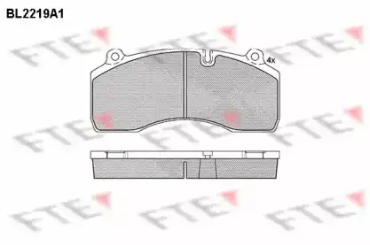 Тормозные колодки дисковые FTE BL2219A1