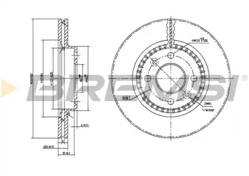 Тормозной диск CD7096V BREMSI