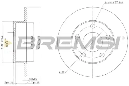 Тормозной диск CD6952S BREMSI