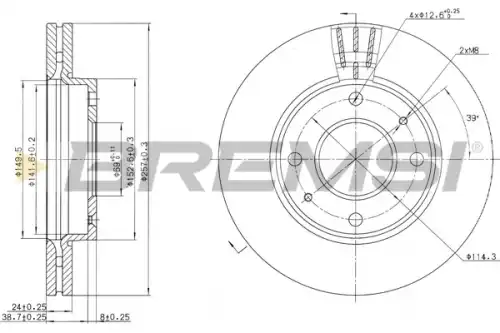 Тормозной диск CD7270V BREMSI