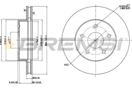 Тормозной диск CD7169V BREMSI