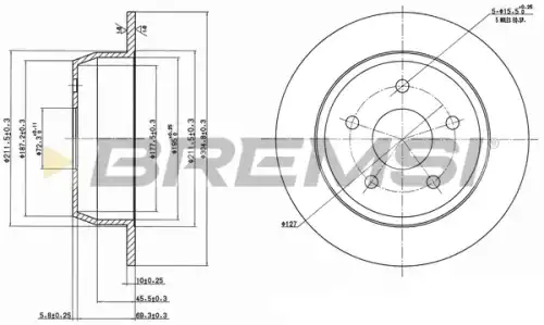 Тормозной диск CD7553S BREMSI