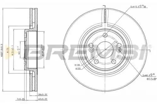 Тормозной диск CD7368V BREMSI