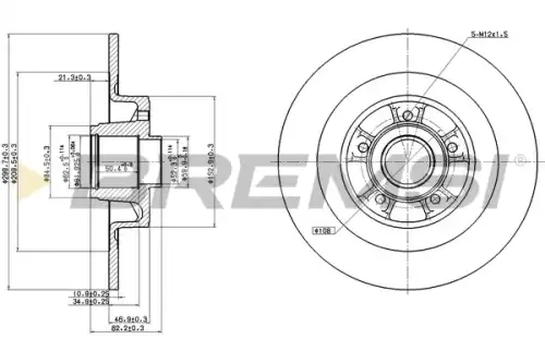 Тормозной диск CD7655S BREMSI