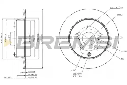 Тормозной диск CD7846S BREMSI