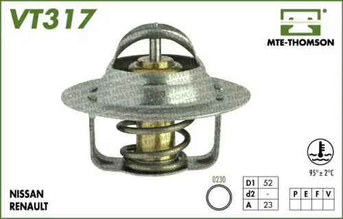 Термостат системы охлаждения MTE-THOMSON VT317.95