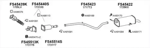 Система выпуска ОГ FS450093 FAURECIA