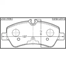 Тормозные колодки дисковые FEBEST 2101-TTFR