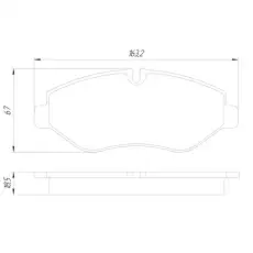 Тормозные колодки дисковые FEBEST 3801-DAILIVF