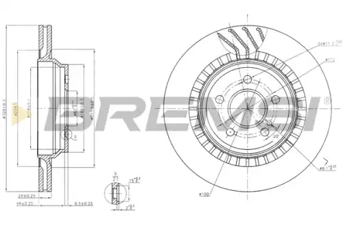 Тормозной диск CD7771V BREMSI