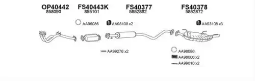 Система выпуска ОГ FS400170 FAURECIA