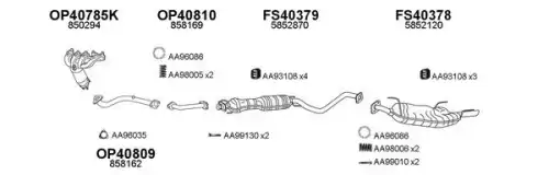 Система выпуска ОГ FS400401 FAURECIA