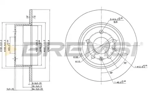 Тормозной диск CD6811S BREMSI