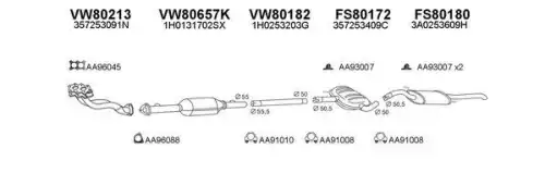 Система выпуска ОГ FS800152 FAURECIA