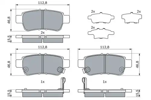 Тормозные колодки дисковые BOSCH 0 986 494 964