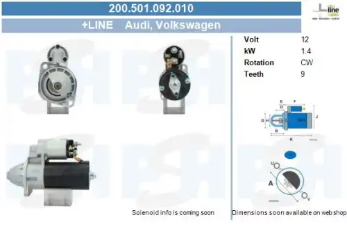 Стартер CV PSH 200.501.092.010