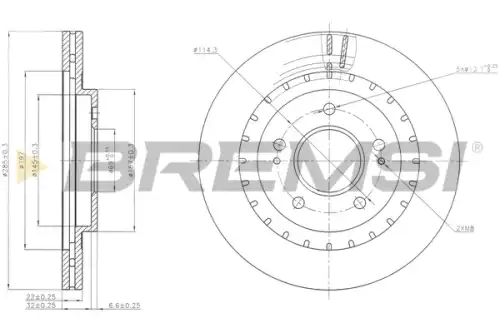 Тормозной диск CD7399V BREMSI