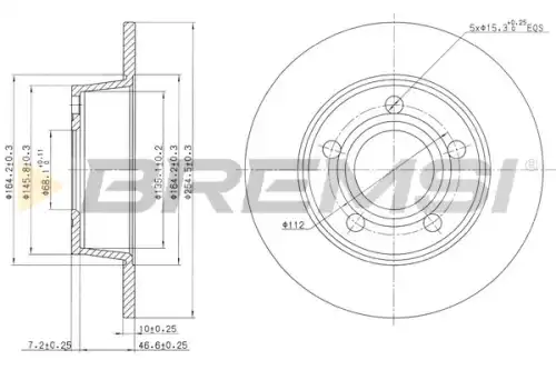 Тормозной диск CD7190S BREMSI