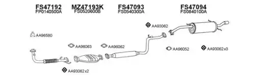 Система выпуска ОГ FS470009 FAURECIA