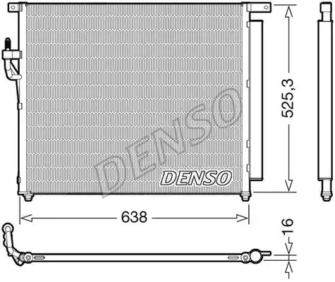 Радиатор кондиционера (конденсатор) DENSO DCN10049