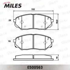 Тормозные колодки дисковые передняя ось MILES E500563