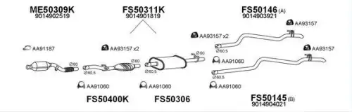 Система выпуска ОГ FS500268 FAURECIA