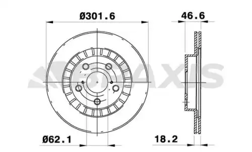 Тормозной диск BRAXIS AE0269