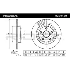 Тормозной диск 82B0468 RIDEX