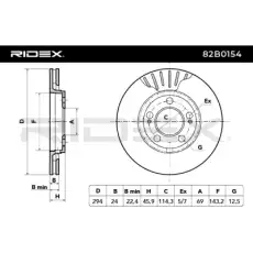 Тормозной диск 82B0154 RIDEX