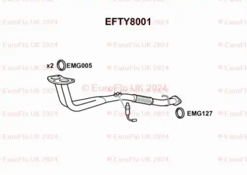 Труба выхлопного газа EFTY8001 EUROFLO
