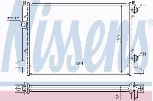 Радиатор кондиционера (конденсатор) NISSENS 65253A