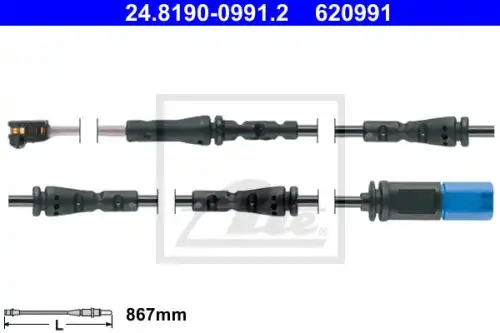 Датчик тормозных колодок ATE 24.8190-0991.2