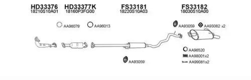 Система выпуска ОГ FS330044 FAURECIA