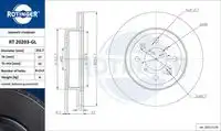 Тормозной диск ROTINGER RT 20203-GL вентилируемый ,