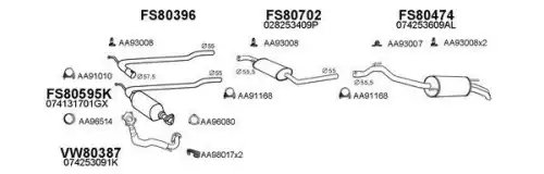 Система выпуска ОГ FS800402 FAURECIA
