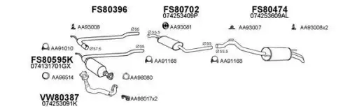 Система выпуска ОГ FS800598 FAURECIA