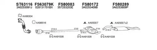 Система выпуска ОГ FS800149 FAURECIA