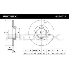 Тормозной диск 82B0715 RIDEX