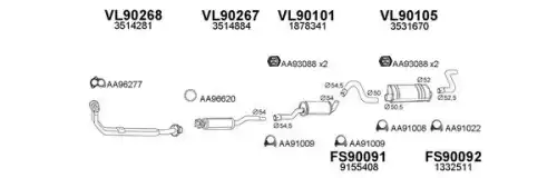 Система выпуска ОГ FS900152 FAURECIA