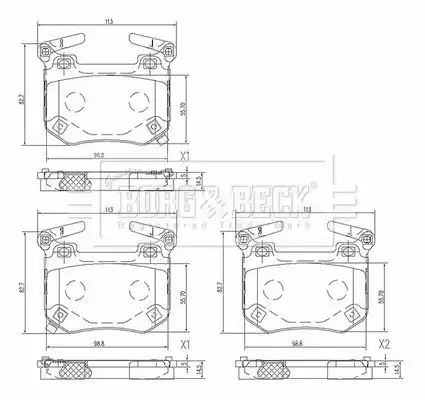 Тормозные колодки дисковые BORG&BECK BBP2679